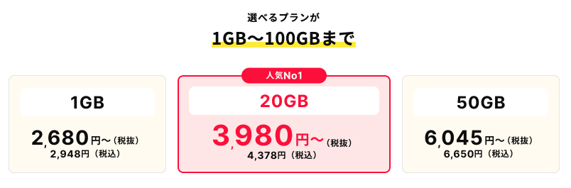誰でもスマホ 料金プラン