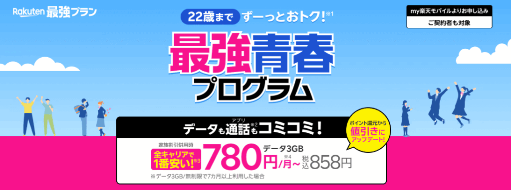 楽天モバイル 最強青春プログラム