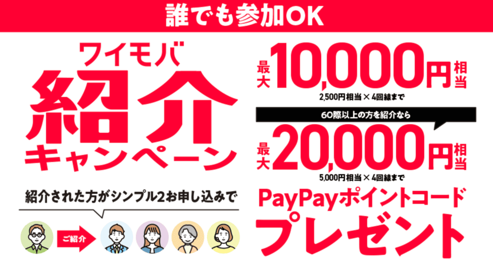 ワイモバイル 紹介キャンペーン