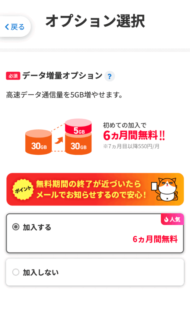 ワイモバイル 申し込み手順④